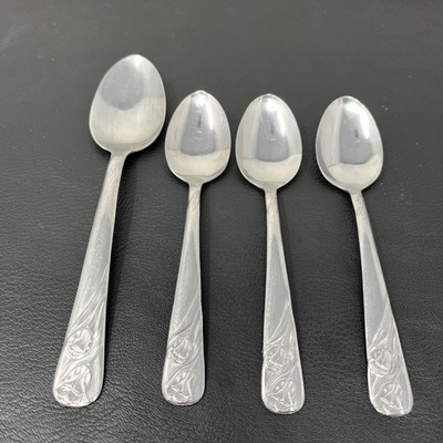 Hull Lifetime Double Tulip Flatware Lot HUS1 Spoon lot table Tea