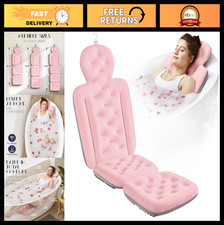 Luxury Full Body Bath Pillow - Thick Cushion for Neck Back Support, Pink 51"x1