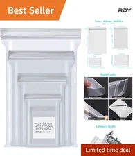 2 Mil Thick Poly Resealable Bags - 400 Count in 4 Sizes for Jewelry & More