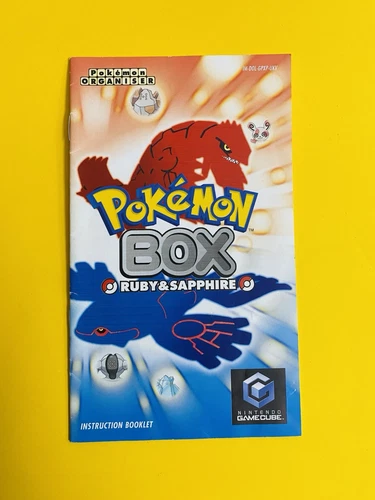 POKEMON BOX RUBY + SAPPHIRE GameCube Game AUS UK PAL version (MANUAL BOOK ONLY)