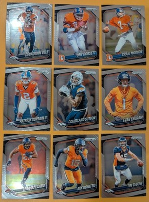2025 Panini Prizm Team Pack Denver Broncos Bonitto Tebow Courtland Sutton Surtai