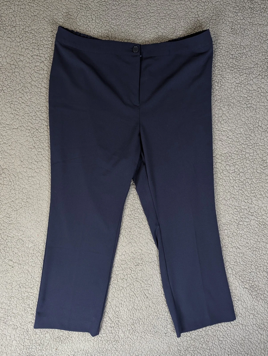 Pantalon Crop Susan Graver - Bleu Marine - Taille Petite Week-end - Stretch Premium