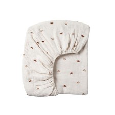 Muslin Fitted Crib Sheet, Soft and Breathable Baby Crib Sheet for Standard Cr...