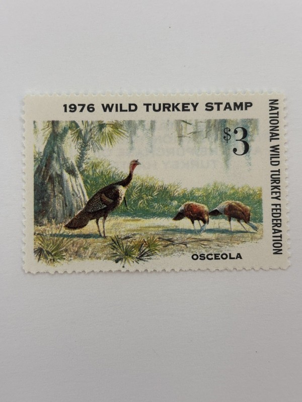 1976 National Wild Turkey Federation Stamp - Mint 