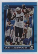 2021 Panini Donruss Optic Rated Rookie Aqua Prizm 76/299 Christian Barmore 0sm9