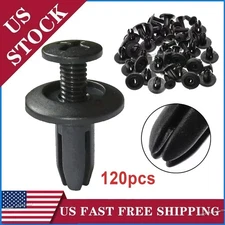 6MM Bumper Clips Car Auto Hole Plastic Rivets Fastener Fender Push Pin 120 Pcs