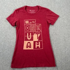 Cotopaxi One Utah Tee Shirt Women's XS Red Short Sleeve Crew Neck Llama Graphic
