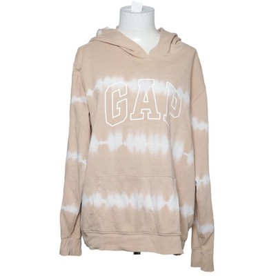 Gap, Kapuzenpullover, Größe: XXL, Beige/Weiß, Baumwolle/Polyester, Print #G2N