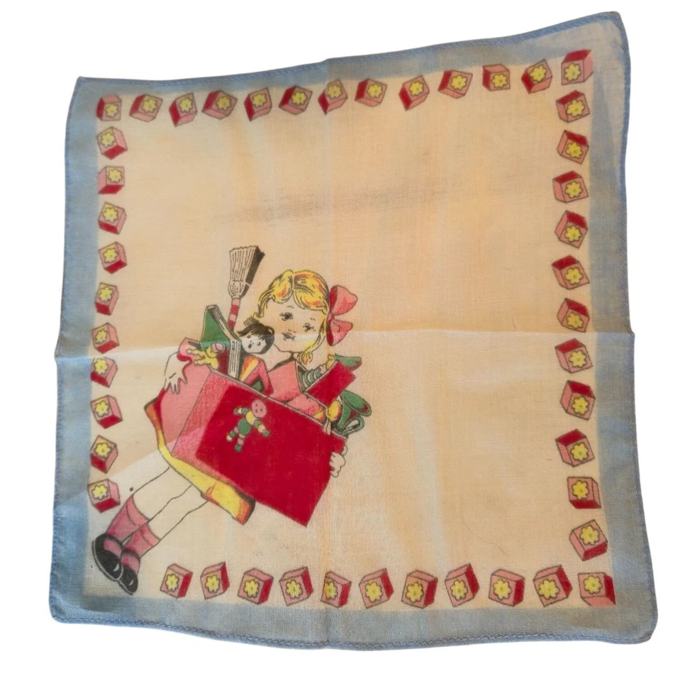 Lote de pañuelos retro vintage para niños x31950 libro de cuentos perro guardería pañuelos Foto 4 de 4