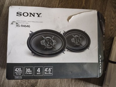 Sony XS-R4646 4-Way Speaker System 4x6in. Car Audio Speakers 30W RMS