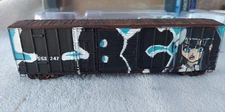 Ho Scale Weathered Burlington Northern ExCN Exactrail Boxcar With Anime Graffiti