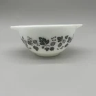 Rare PYREX 441  1  1/2 Pt. Cinderella  Black on White Gooseberry Bowl MCM VTG