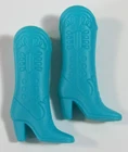 MATTEL BARBIE DOLL TURQUOISE COWBOY/COWGIRL BOOTS SHOES