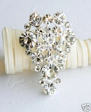 Rhinestone Crystal Brooch Pin Wedding Cake Decoration