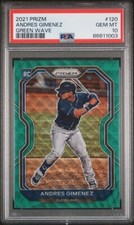 2021 Panini Prizm Green Wave Andres Gimenez  PSA 10