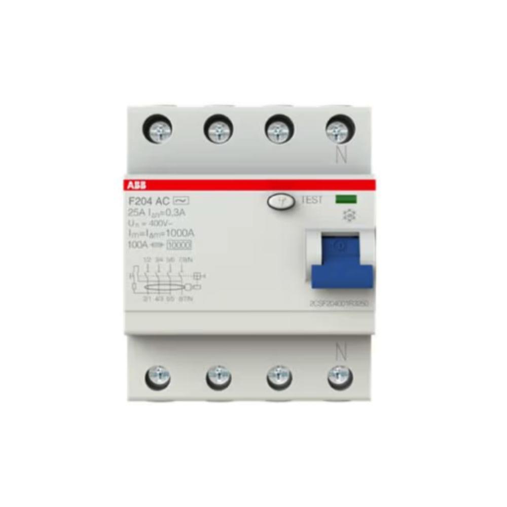 ABB F204 AC 25A 300mA Differenziale Puro 4P - Prezzo Offerta Materiale Elettrico