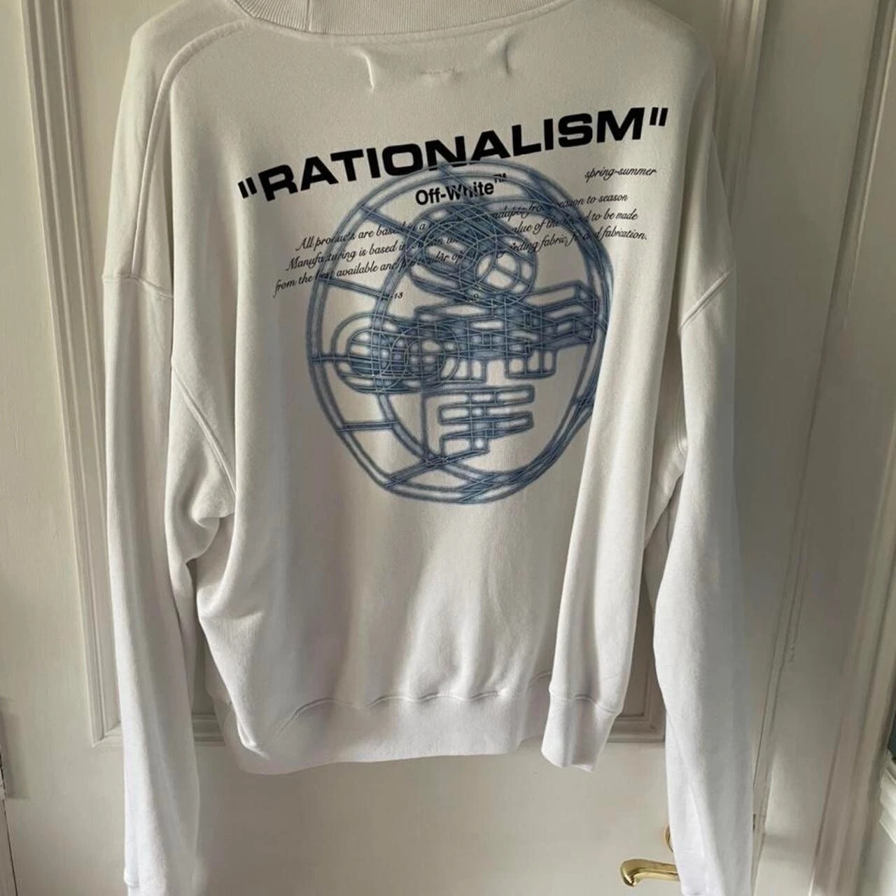 OFF WHITE Felpa Off White "Razionalismo" Grande Bianca