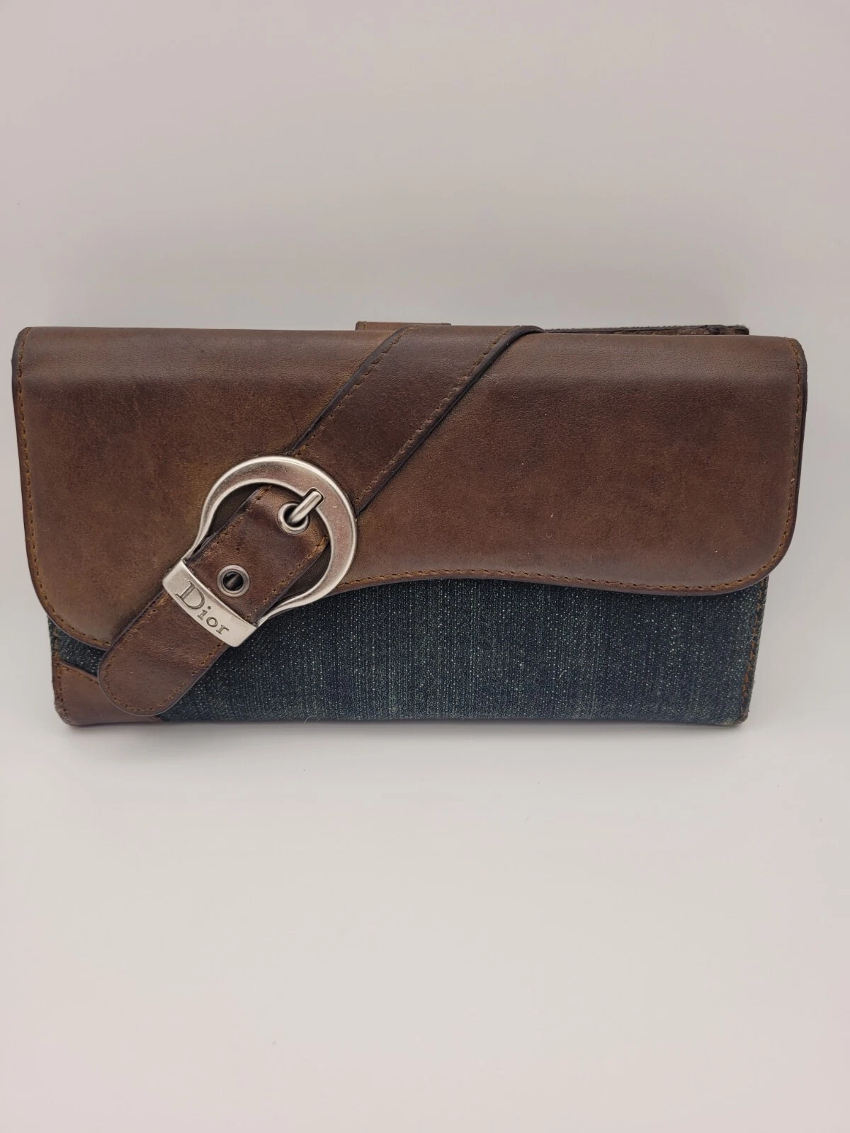 Rare ancien portefeuille gaucho en denim John Galliano DIOR