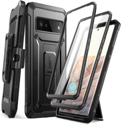For Google Pixel 6A,SUPCASE Rugged Kickstand Case Screen Cover Extra Front Frame