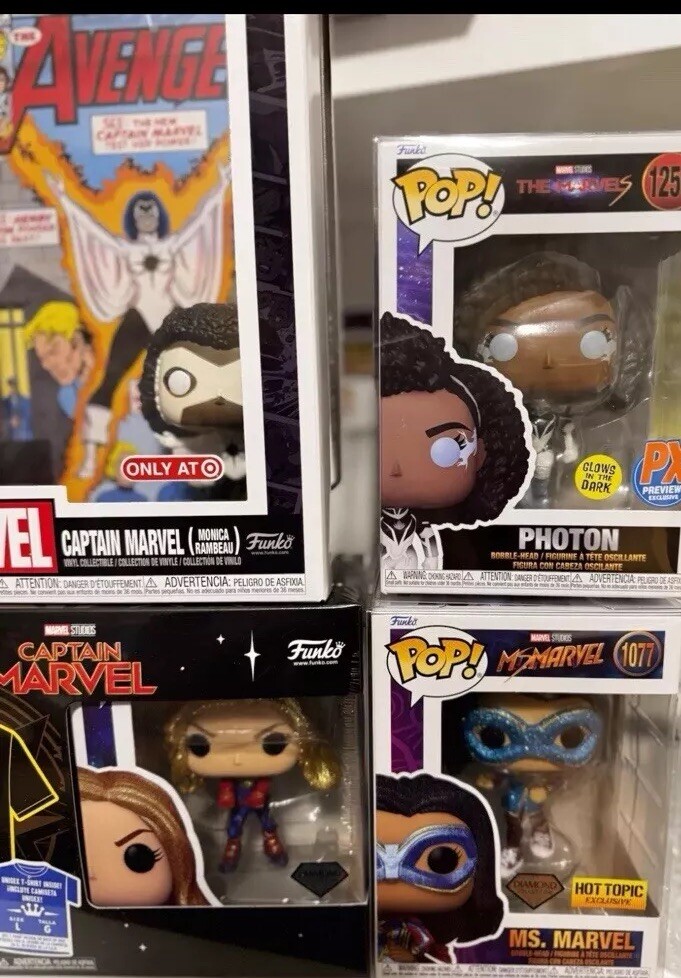 Funko Pop MCU THE MARVELS Set! Cap Marvel POP & T Carol Ms