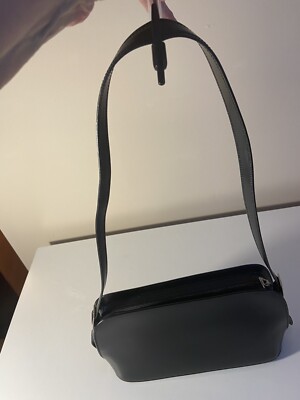 DAKS,Black Leather Shoulder Bag Hand Bag London,Unique Style DAKS,Black Leather Shoulder Bag Hand Bag London,Unique Style