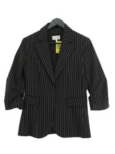 Laundry By Shelli Segal Women's Blazer Uk 6 Black Polyester