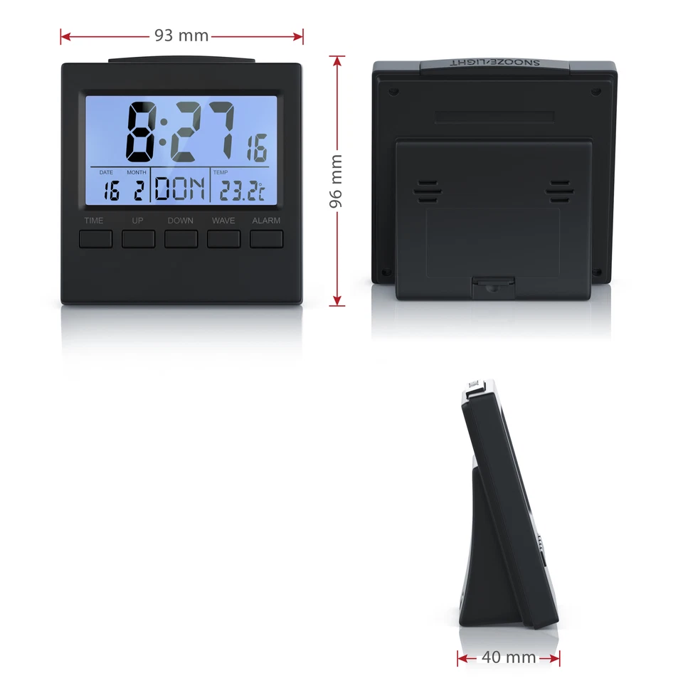 Bearware Digital Funkwecker / digitaler Wecker / Reisewecker / DCF Signal / NEU - Bild 3 von 4