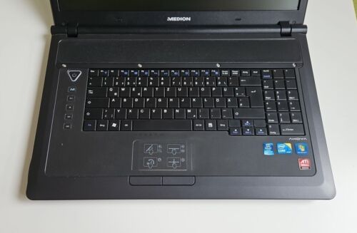 18.4" Retro Notebook Medion Akoya ATI Radeon Gaming Webcam Windows 7 - Picture 1 of 8