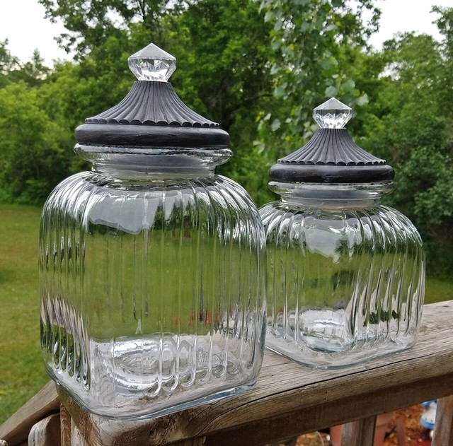 clear storage jars with lids