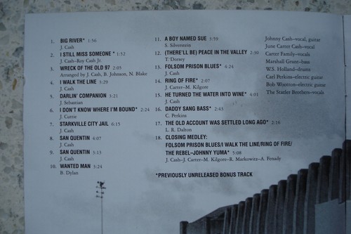 CD JOHNNY CASH AT SAN QUENTIN LIVE JUNE CARTER THE COMPLETE CONCERT! COUNTRY - 第 13/13 張圖片
