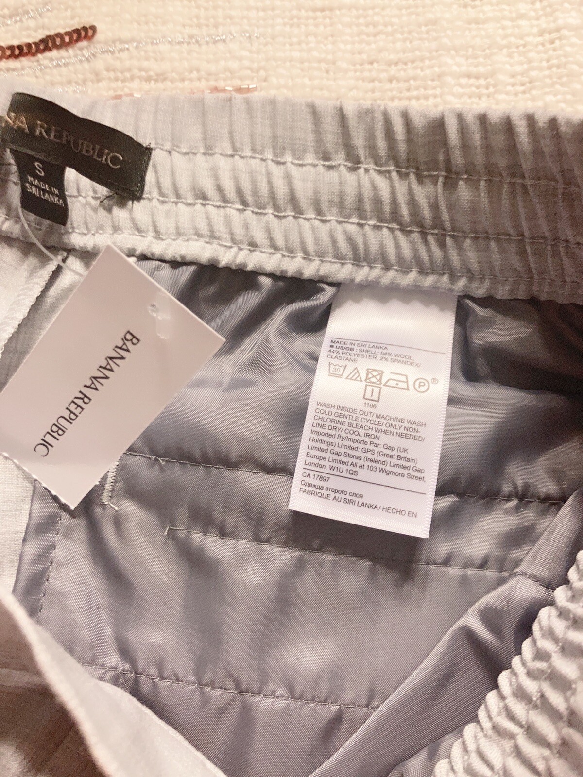 BANANA REPUBLIC Slim Wool Blend Pants S Retails $129 (Gray Is Sold Out) image 8