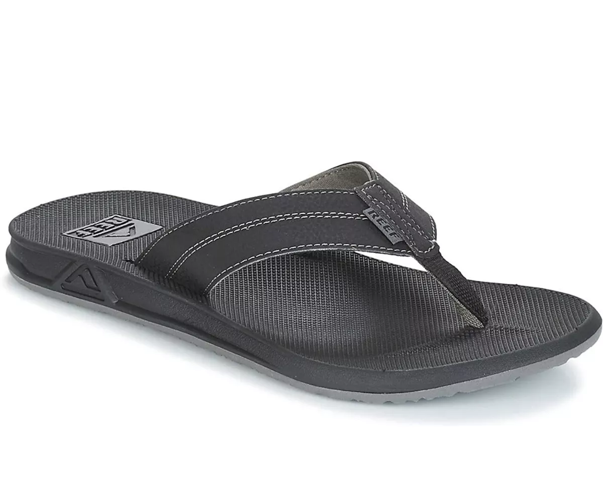Reef Men s Element TQT Flip Flops Sandal Black Size 10 Bottle Opener NWT