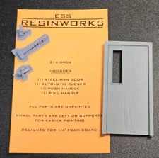 1:24 G SCALE GARAGE DIORAMA STEEL MAN DOOR ESS RESINWORKS 212-SMDK