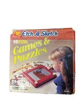 Vtg Ohio Art Etch A Sketch Games & Puzzles 18 Exciting Activities Reusable