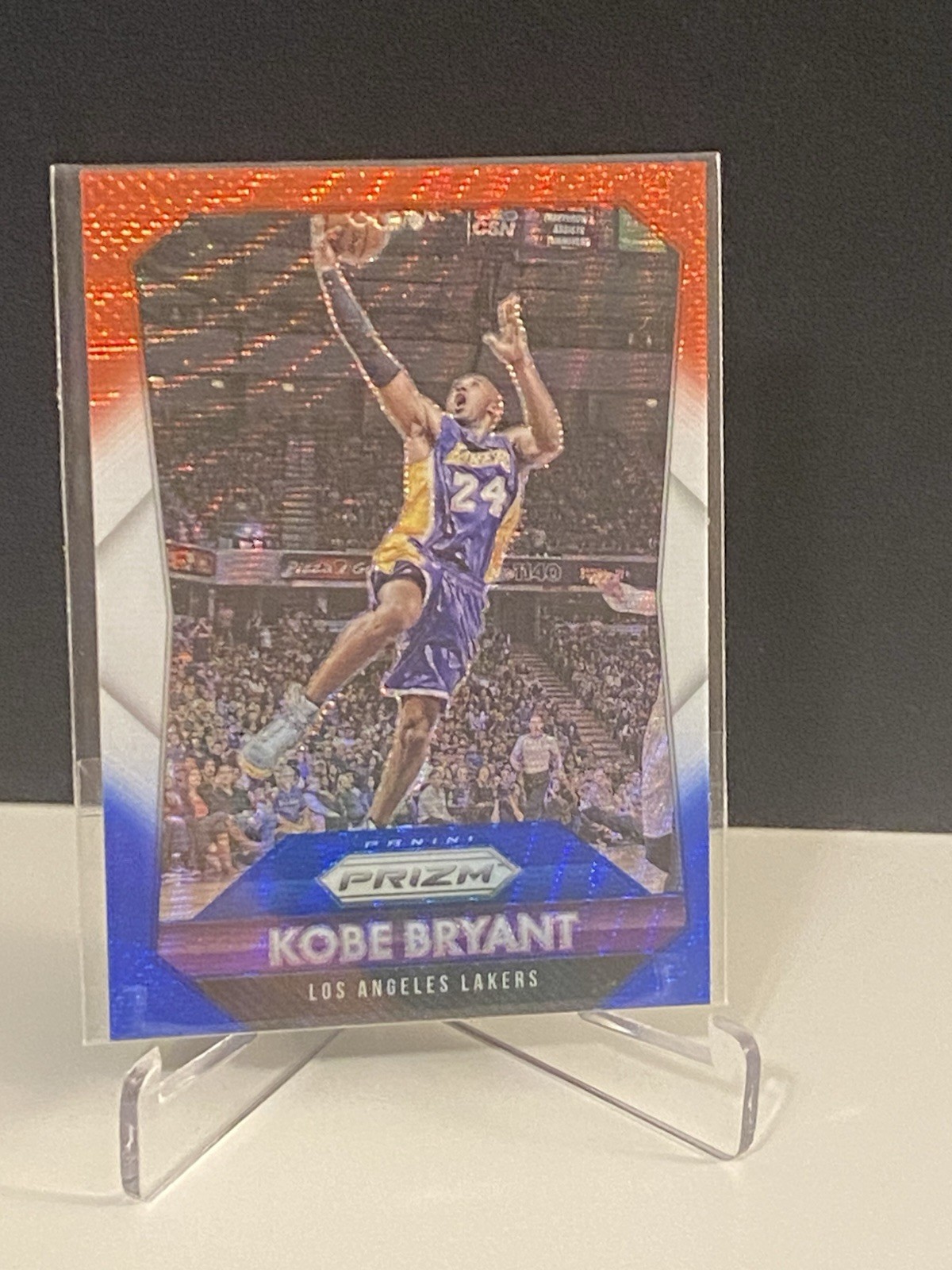 KOBE Bryant 2015-16 PRIZM RWB Red White Blue Lakers Refractor