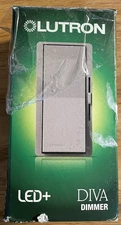 Lutron LED DIVA Dimmer DVCL-153PR-GR LED/CFL Dimmer Switch Gray Single/3-way