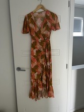 Iris Maxi Long Floral Short Sleeve Dress - Size 8 -  5+ items free AU post