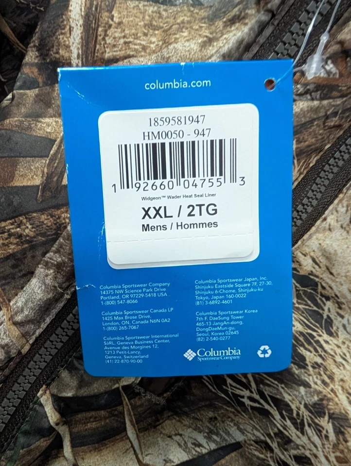Columbia PFG Omni Heat Wader Widgeon Liner Jacket Realtree Max-5 XXL/2TG NWT's! - Image 3 of 4