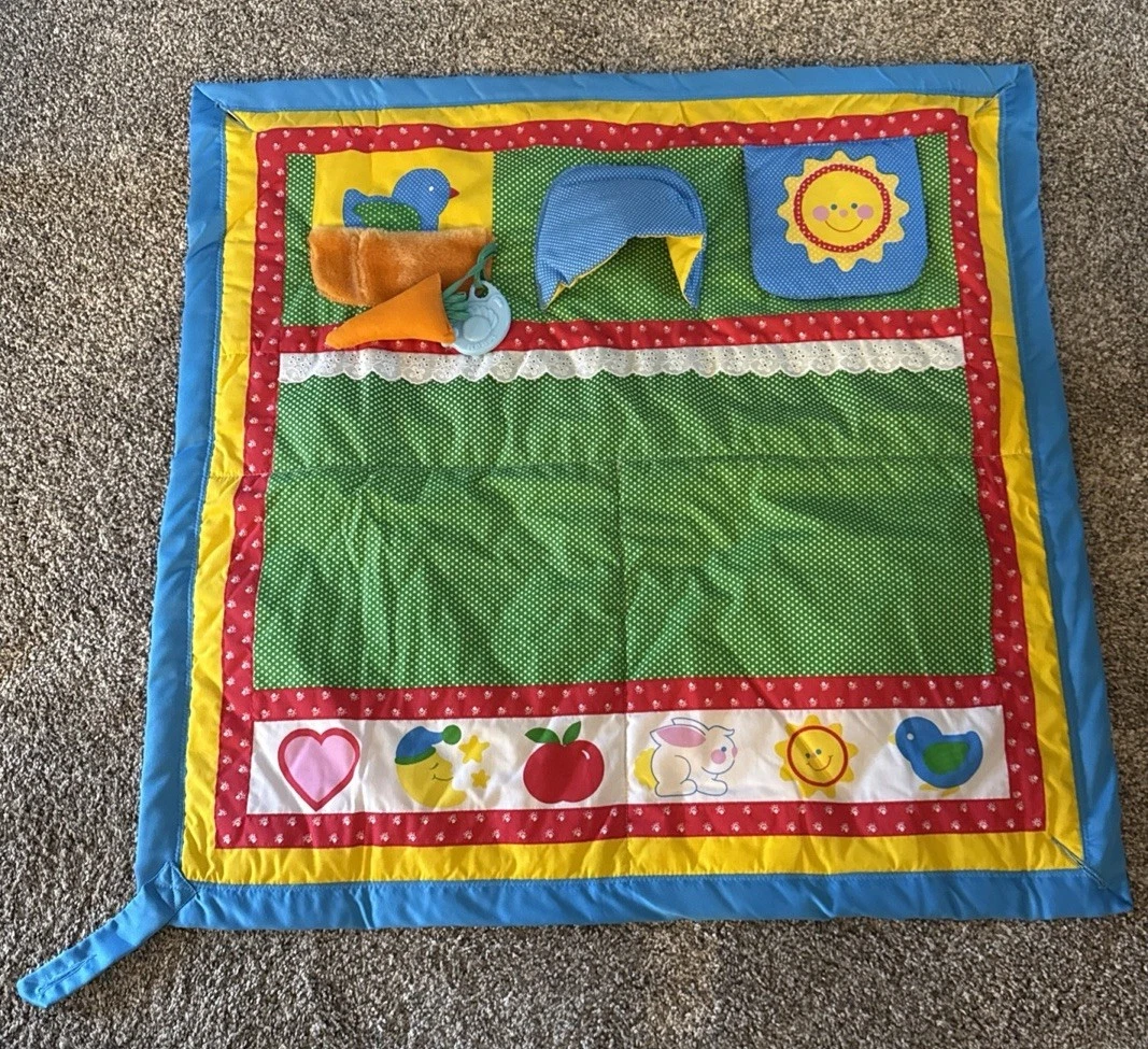 New 1985 Playskool Fold N Go Tummy Time Activity Mat Vivid Colors Baby Toddler