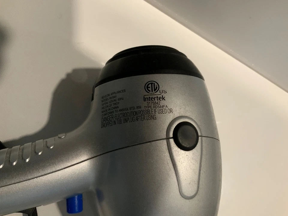 Revlon 1875 Tourmaline Ionic Hair Dryer - Model RV54 preowned tested nice - Image 3 of 4
