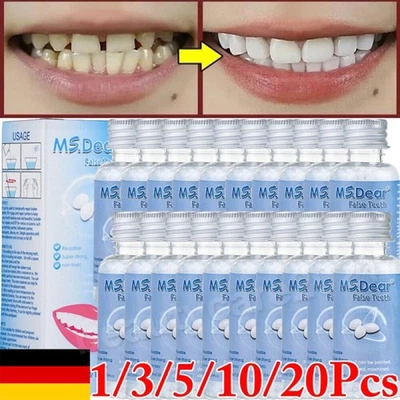 MS.DEAR Set provisorischer Zahnersatz Temporärer Zahn Reparatur Lücke Füllung Cosplay DE