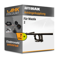 Für Mazda 2 2007-2015 AUTO HAK Anhängerkupplung abnehmbar + 7polig E-Satz NEU