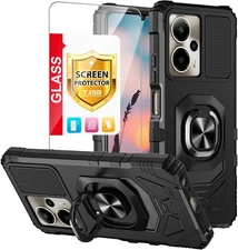 TJS Compatible with Cricket Outlast 5G 2024 Case, AT&T Motivate Pro Black 