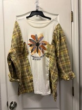 Boho Upcycled Top Oversized XXL