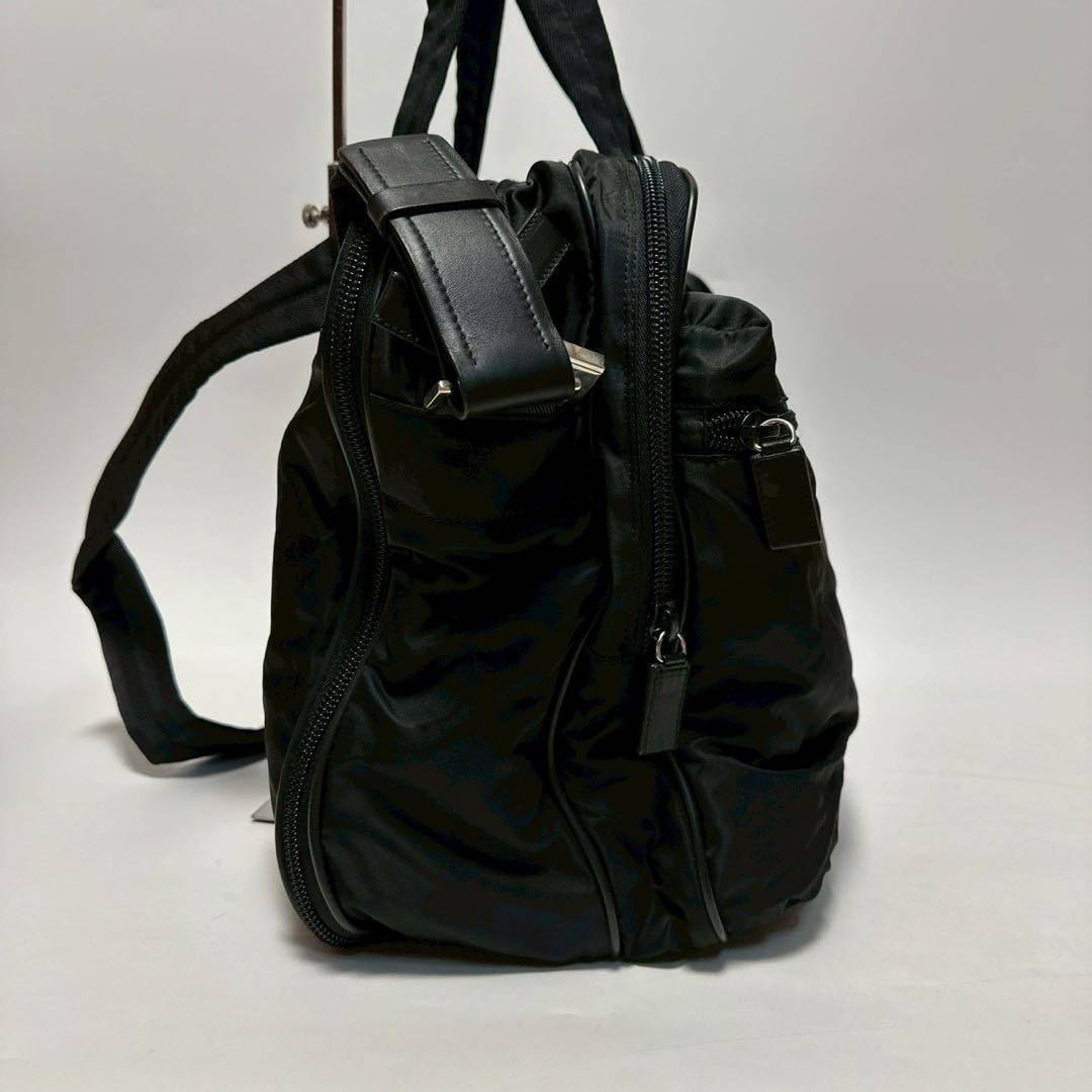 PRADA Triangle Logo Briefcase Business Hand Shoulder Bag Leather Auth R02130 thumbnail 15