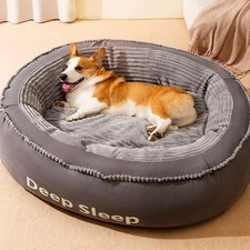 Pet Bed Comfortable Donut Round Dog Kennel Soft Washable Dog Cat Cushion Bed War