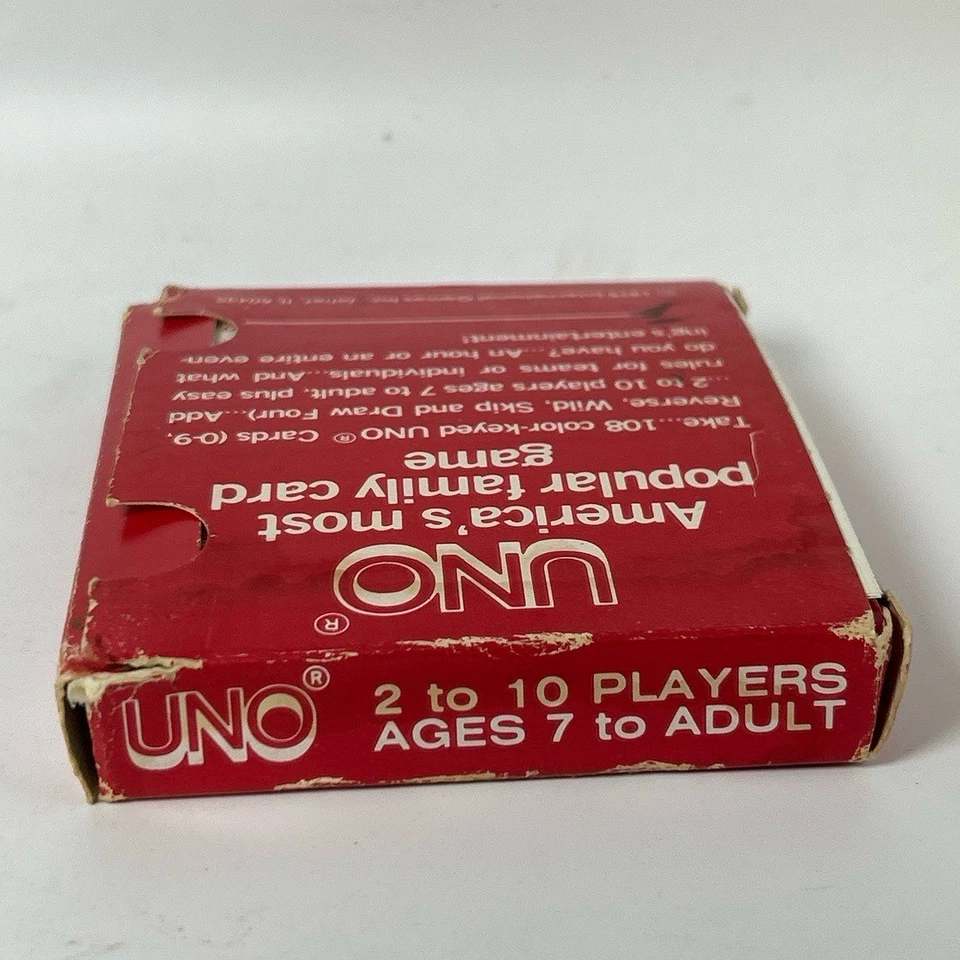 UNO Card Game Ages 7+ Family Red Box Classic Fun Vintage Collectible - Image 4 of 4