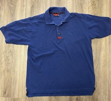 Vintage Ducati Polo Shirt Made in Italy Mens L (XXL Tag) Blue Cotton Pre-owned