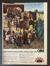 1973 Fiebing's Horse and Leather Care Products Fence Golf Bag Saddles Print Ad