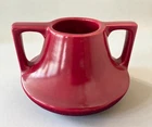 Antique HAEGER STANGL"EVE" Burgundy Double Handle Pottery Vase ~ Art Deco Design